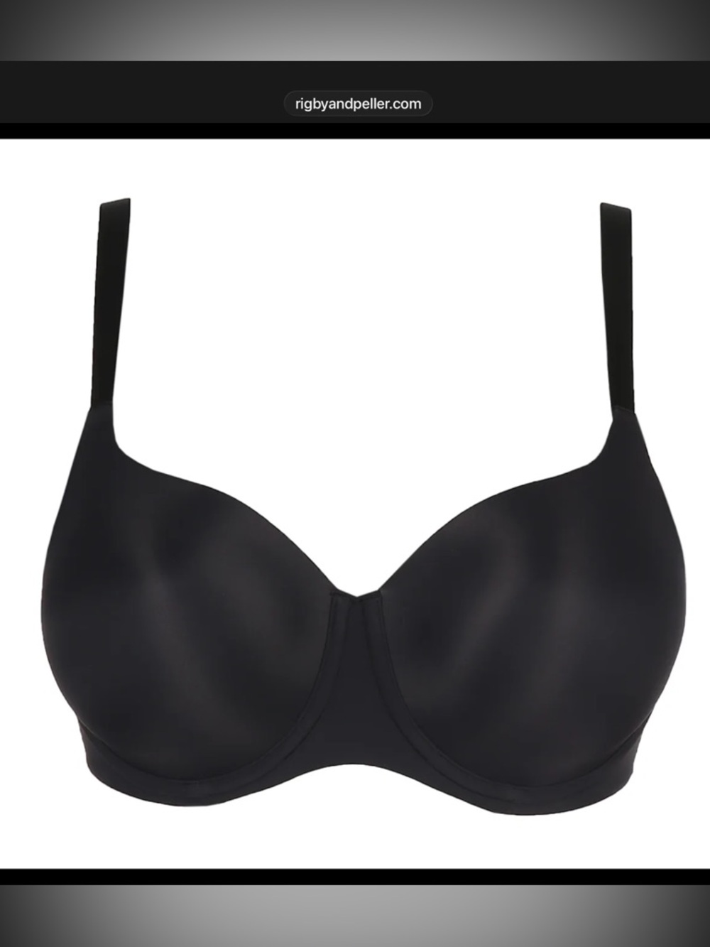 Primadonna Women’s Black Full Coverage Underwire T-Shirt Bra